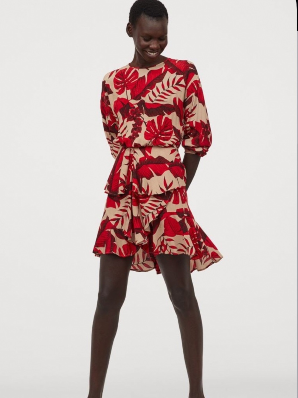H&M X Johanna Ortiz flounce floral dress